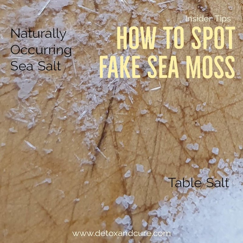 how to spot fake sea moss with salt grains www.detoxandcure.com_