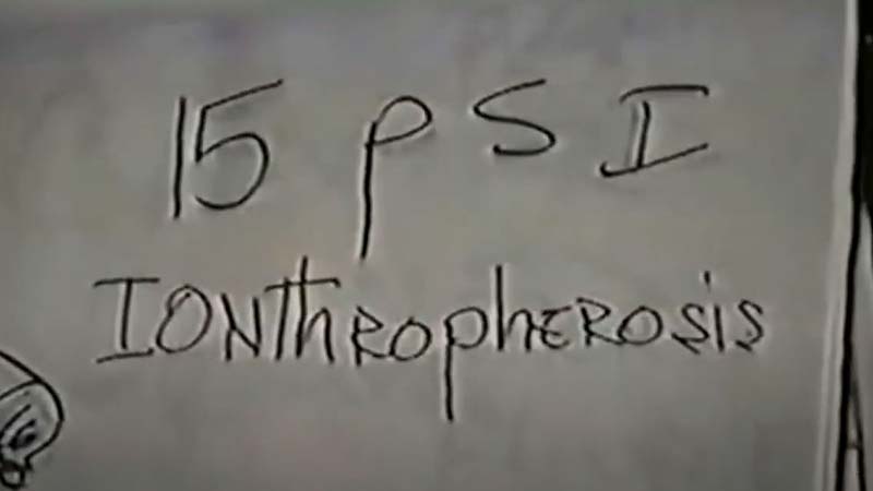 the word iontheopherosis as written in black on a white paper flip chart
