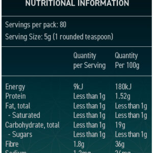 SAYBO Super Binder 400g Nutritional Information